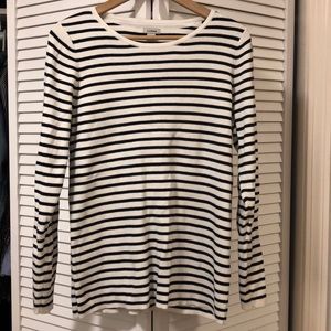 Navy & White Striped LL Bean Sweater Size XL